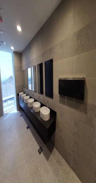 Finished commercial wall lining and enclosure installation